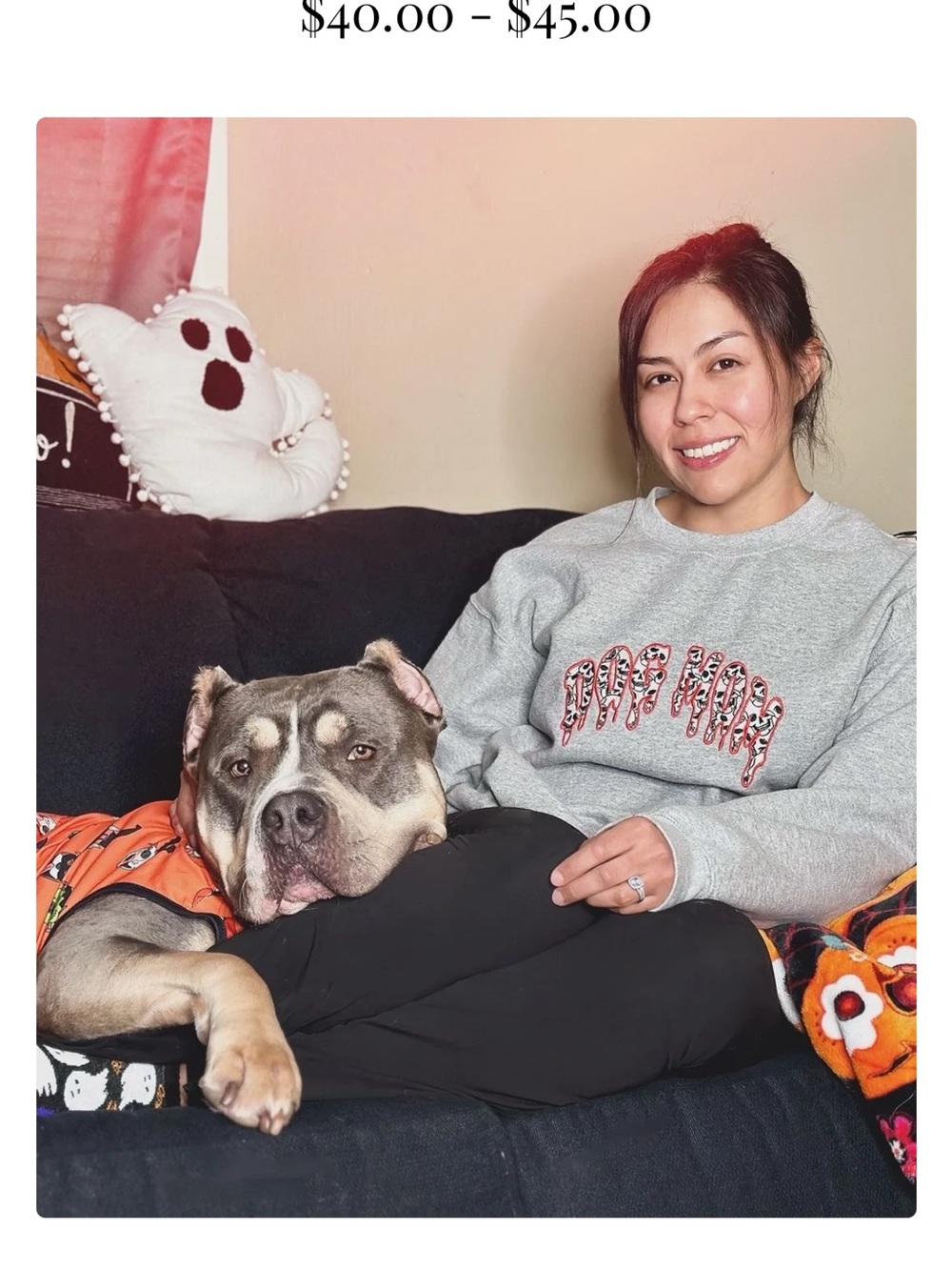 It’s a Dog’s Vida Dog Mom Embroidered Spooky Season Sweatshirt